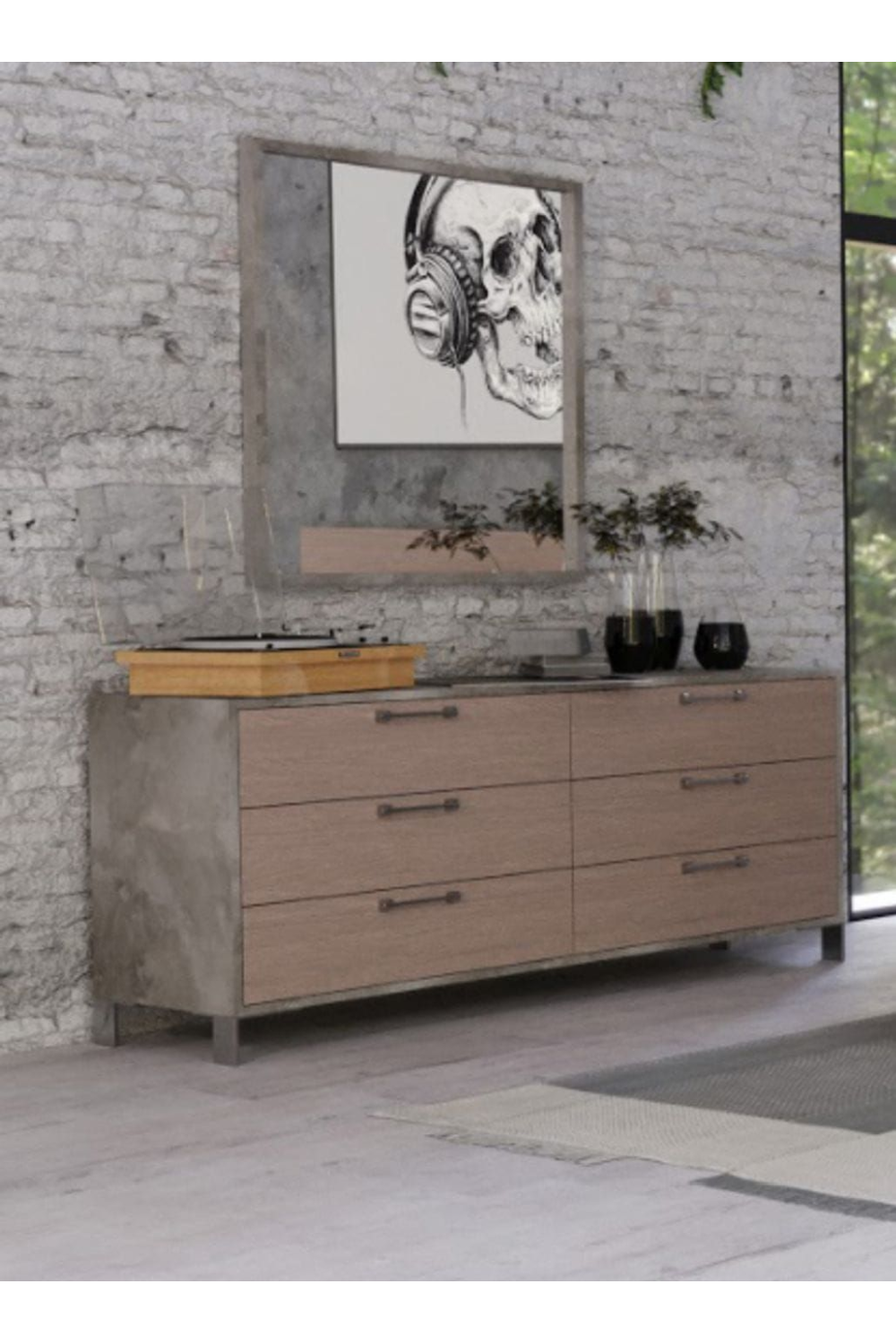 Brown Oak 6-Drawer Dresser | OROA Modern Boston | Oroa.com