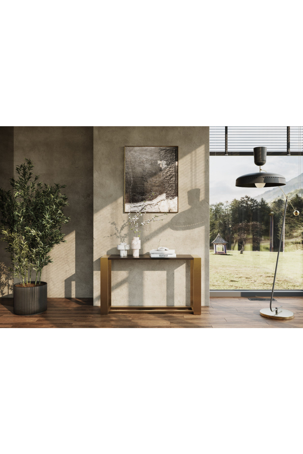 Brass Framed Console Table | OROA Modern Fauna | Oroa.com