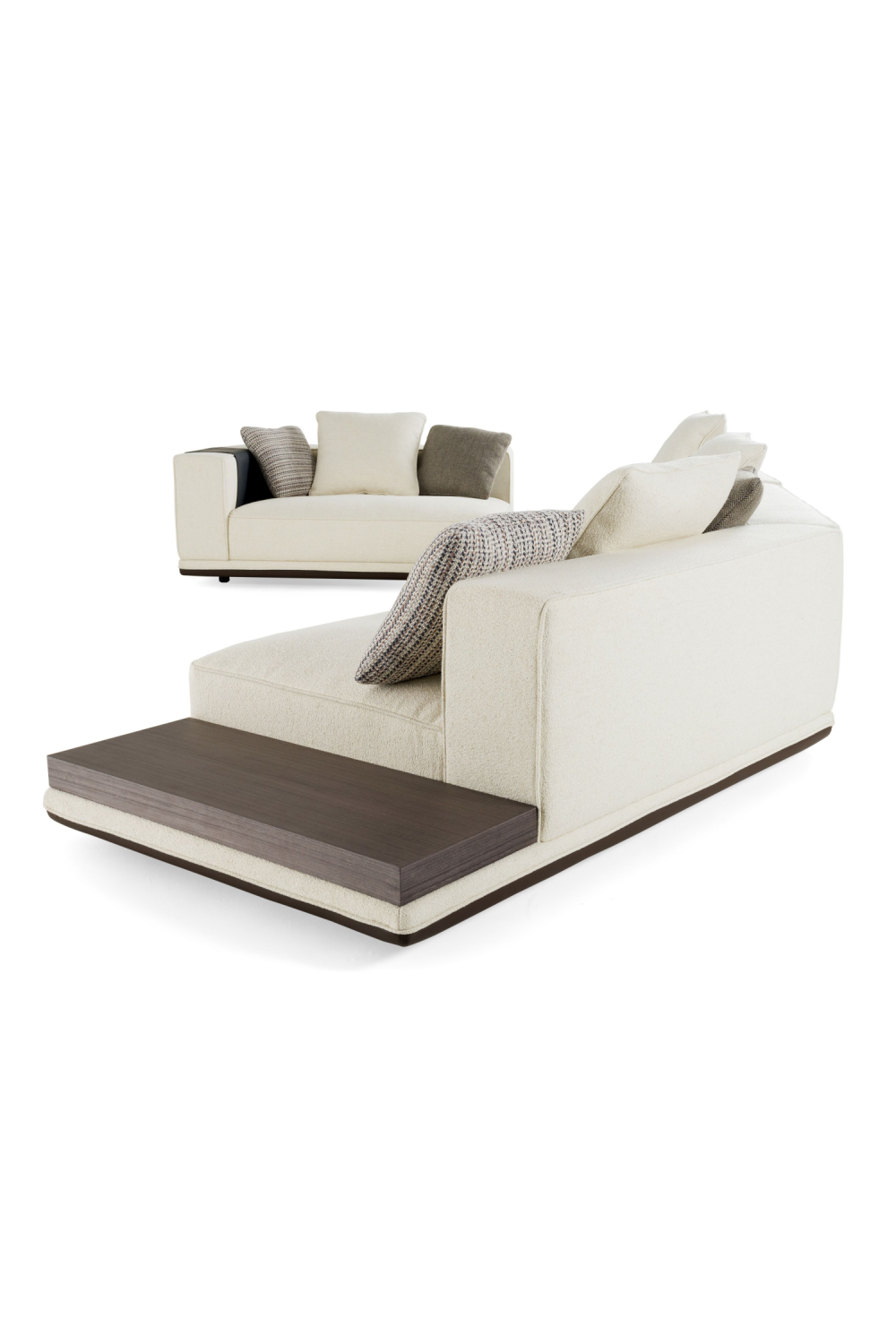 Ivory Sectional Sofa with Coffee Table | Oroa.com