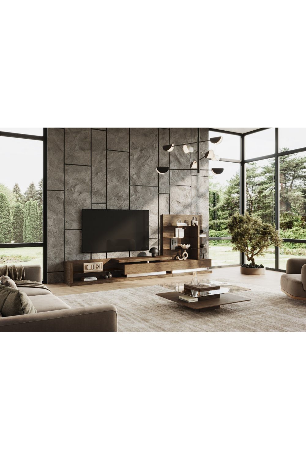 Glass & Wood Coffee Table | OROA Modern Clarion | Oroa.com