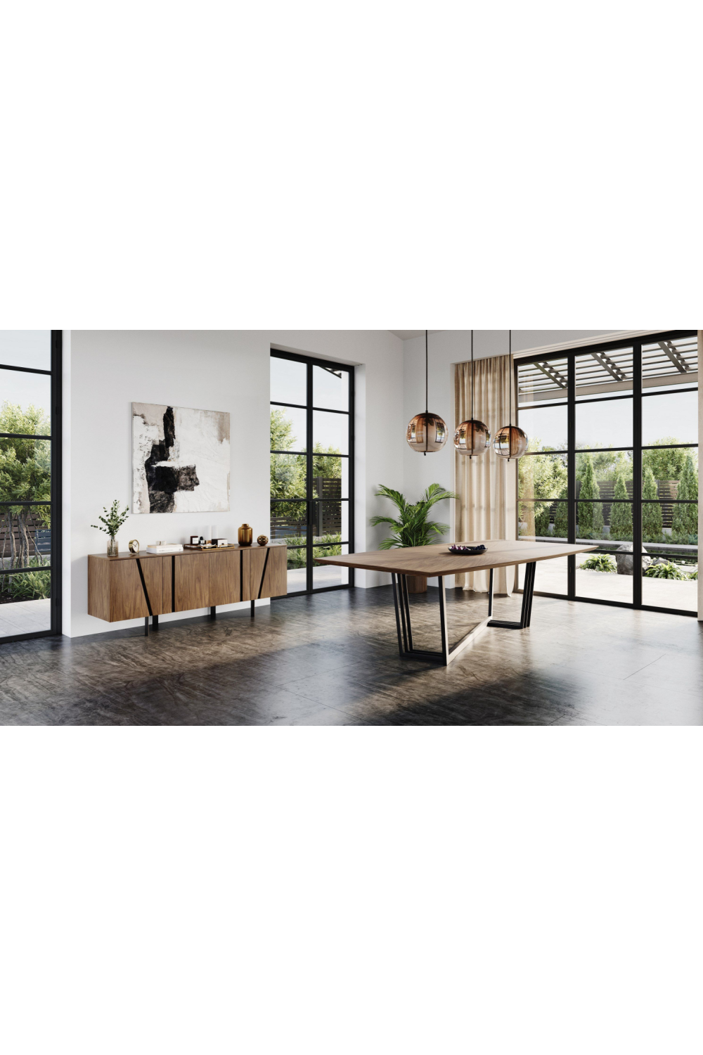 Rectangular Walnut Dining Table | OROA Modern Gilroy | Oroa.com