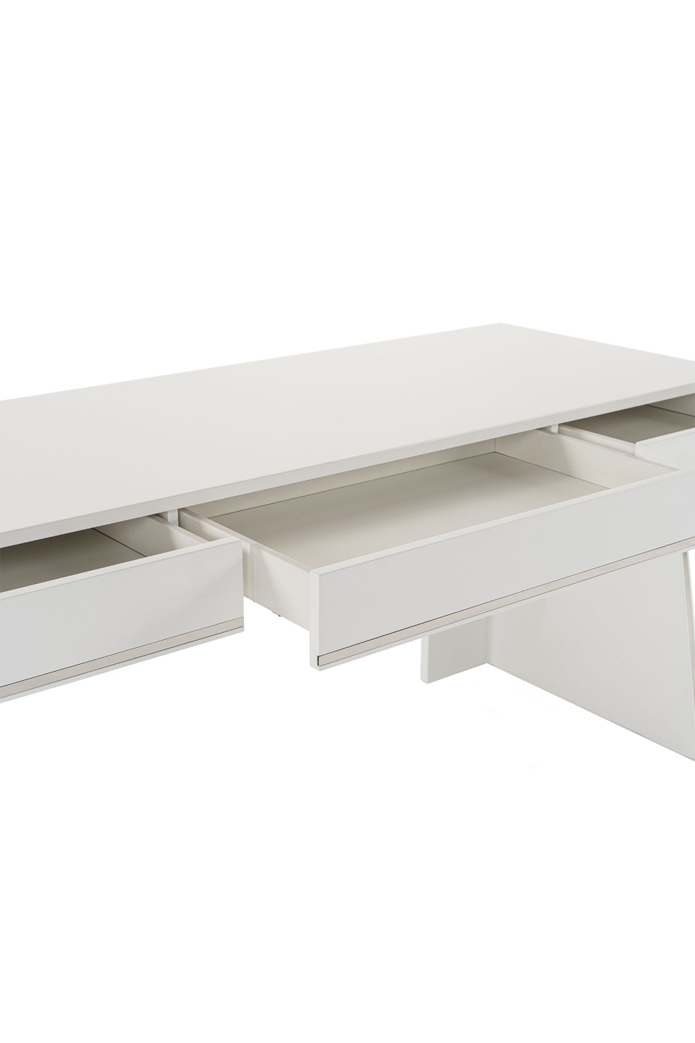 Glossy White 3-Drawer Desk | OROA Modern Chelsey | Oroa.com
