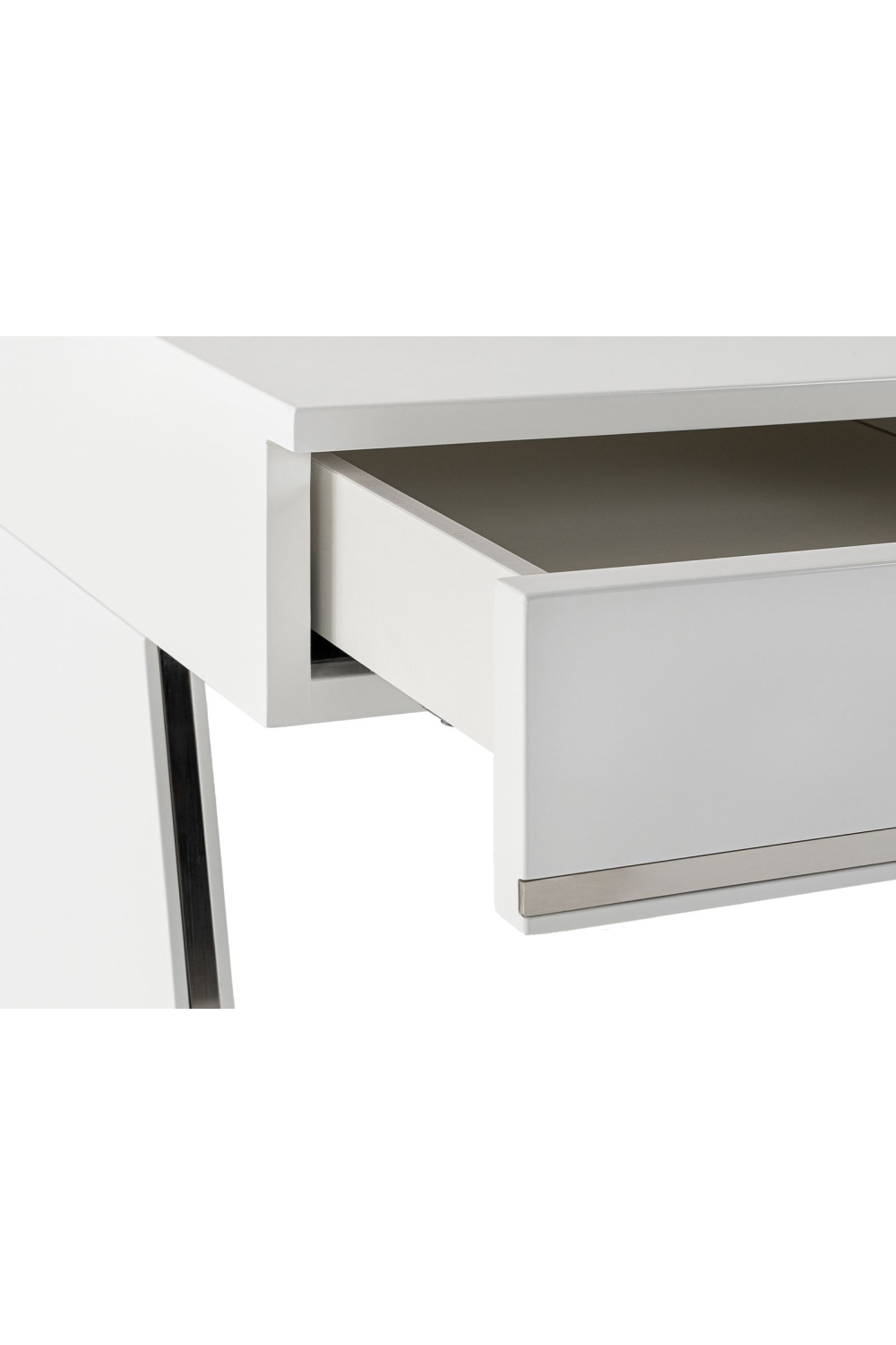 Glossy White 3-Drawer Desk | OROA Modern Chelsey | Oroa.com