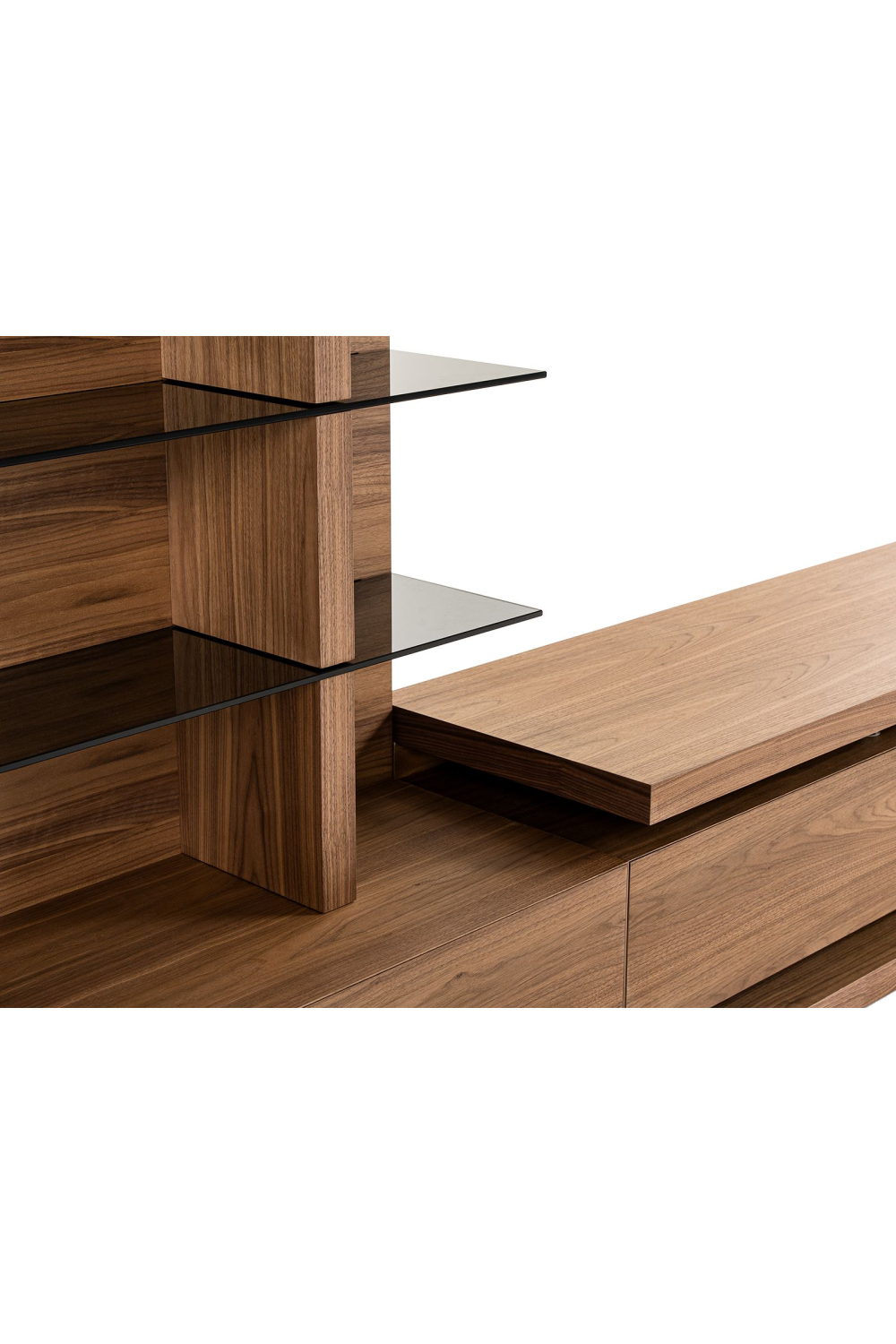 Walnut Veneer Reversible Entertainment Center | Oroa.com