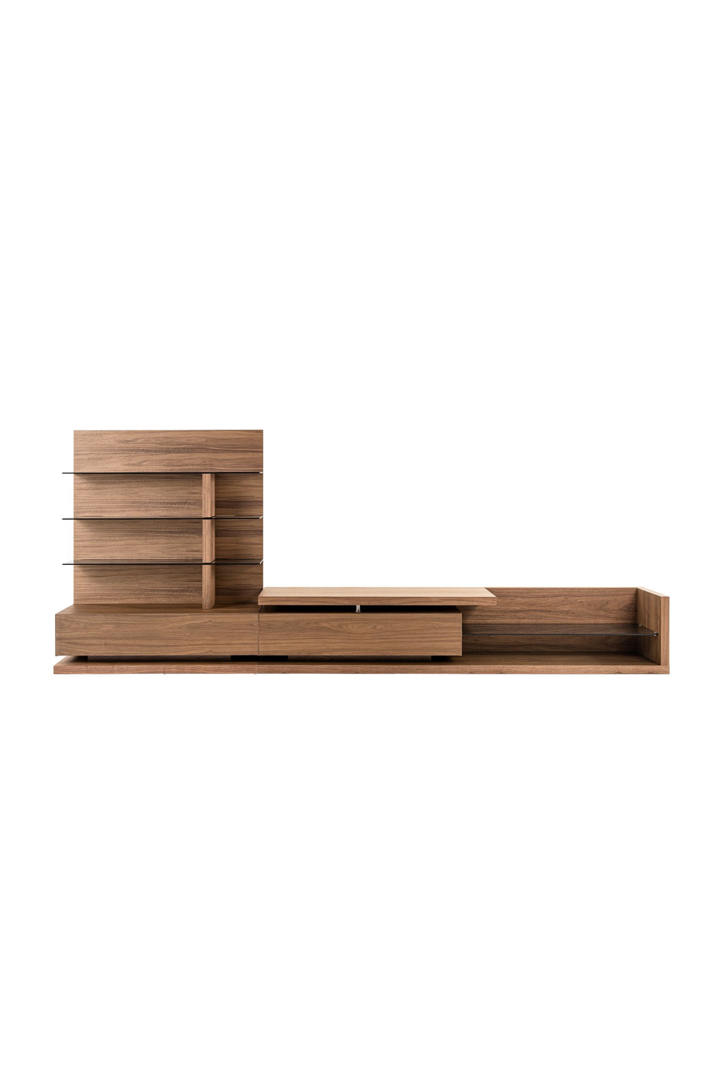 Walnut Veneer Reversible Entertainment Center | Oroa.com