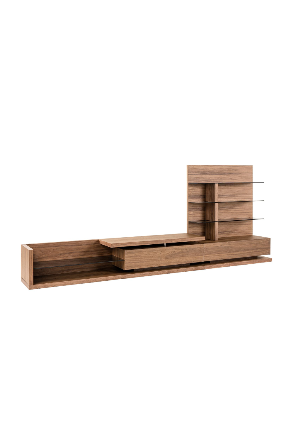 Walnut Veneer Reversible Entertainment Center | Oroa.com