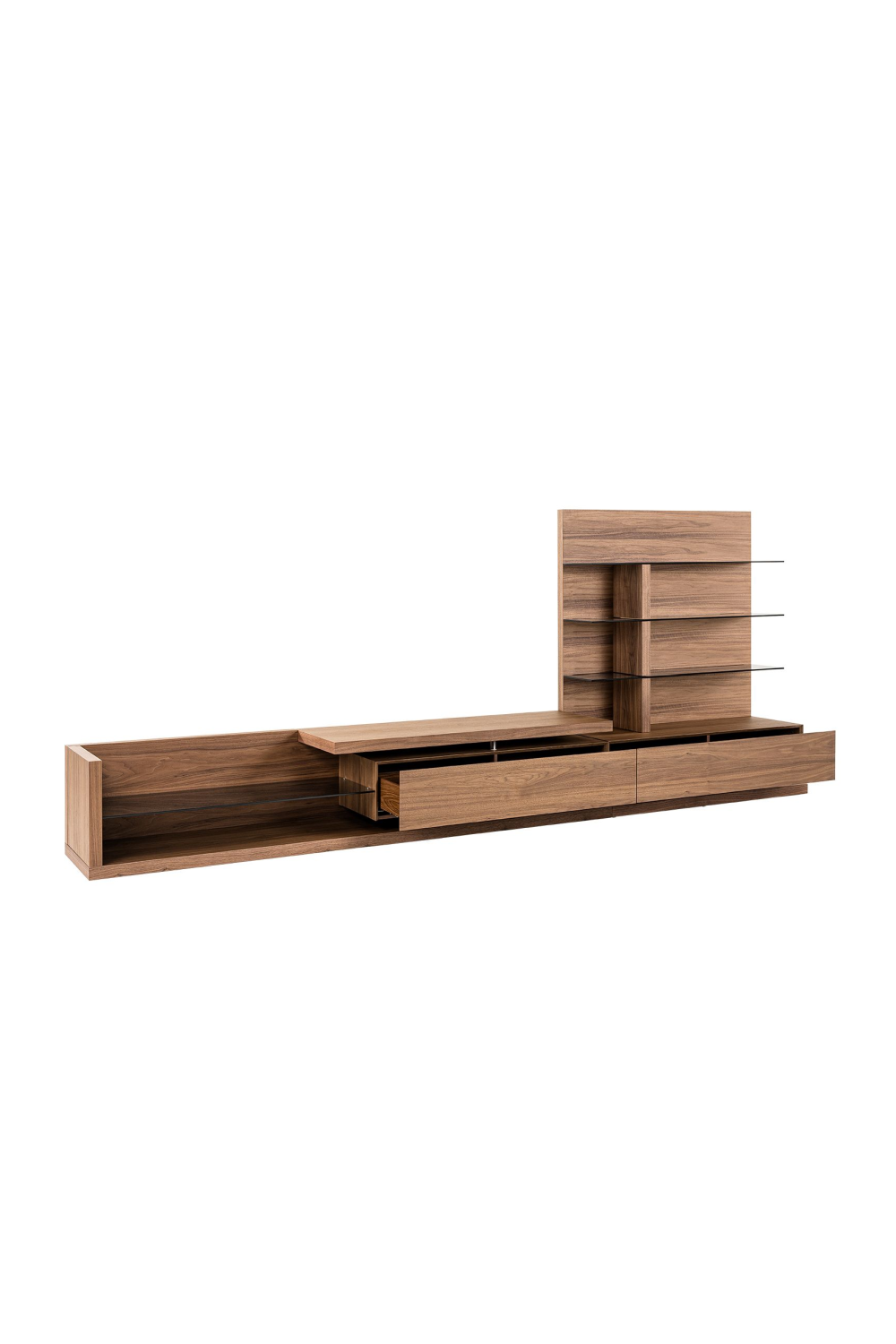 Walnut Veneer Reversible Entertainment Center | Oroa.com
