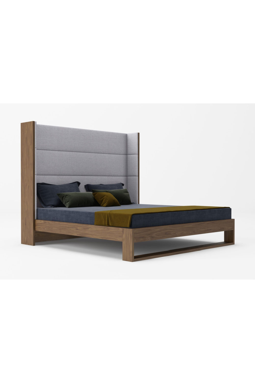 Gray Wingback Bed | Oroa.com