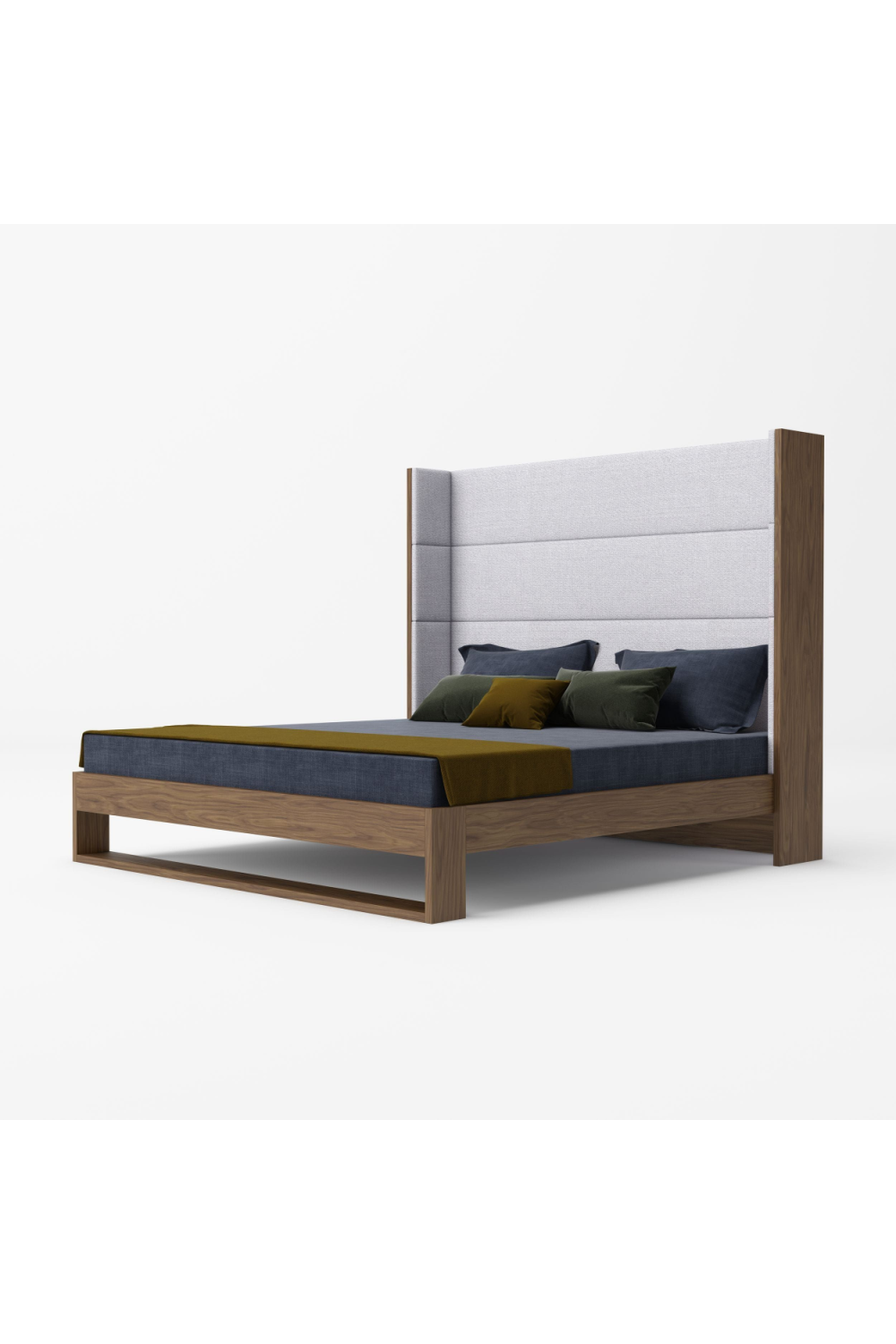 Gray Wingback Bed | Oroa.com