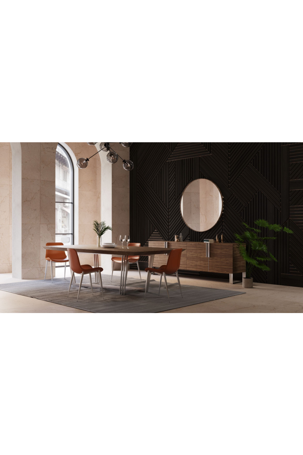 Stainless Steel Base Dining Table | Oroa.com