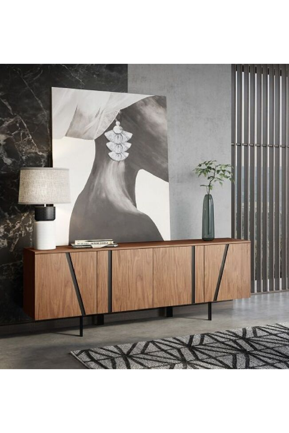 4-Door Wooden Sideboard | Oroa.com