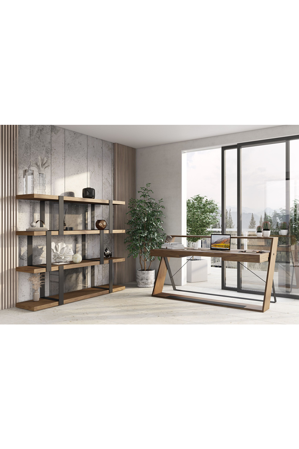 Wooden 4-Shelf Bookcase | Oroa.com