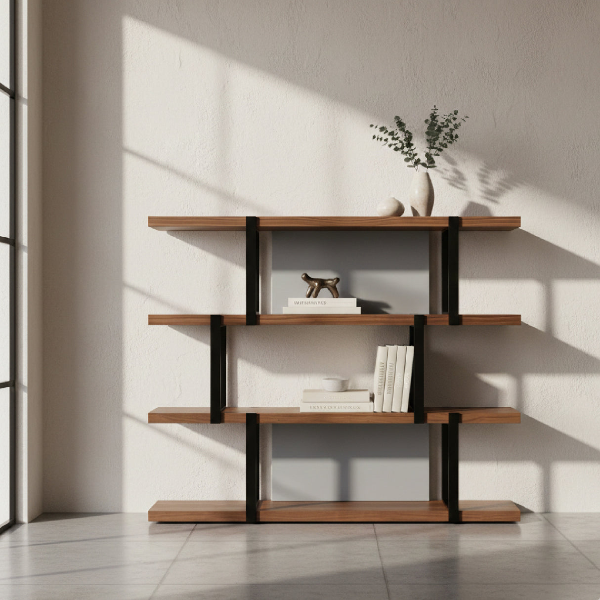 Wooden 4-Shelf Bookcase | Oroa.com