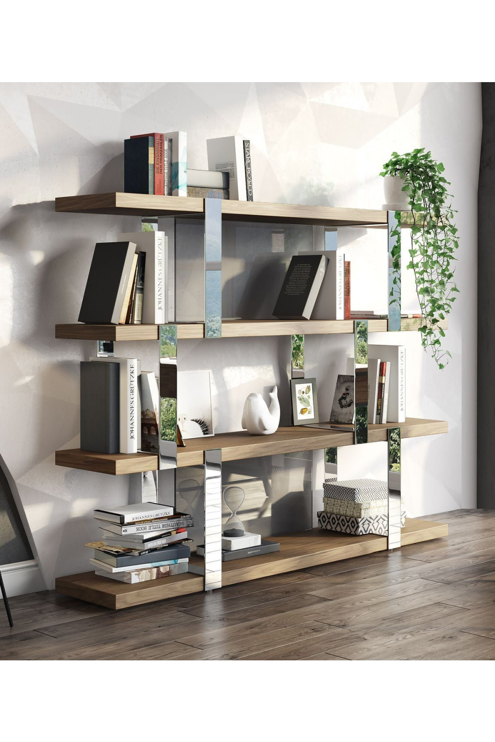 Wooden 4-Shelf Bookcase | Oroa.com
