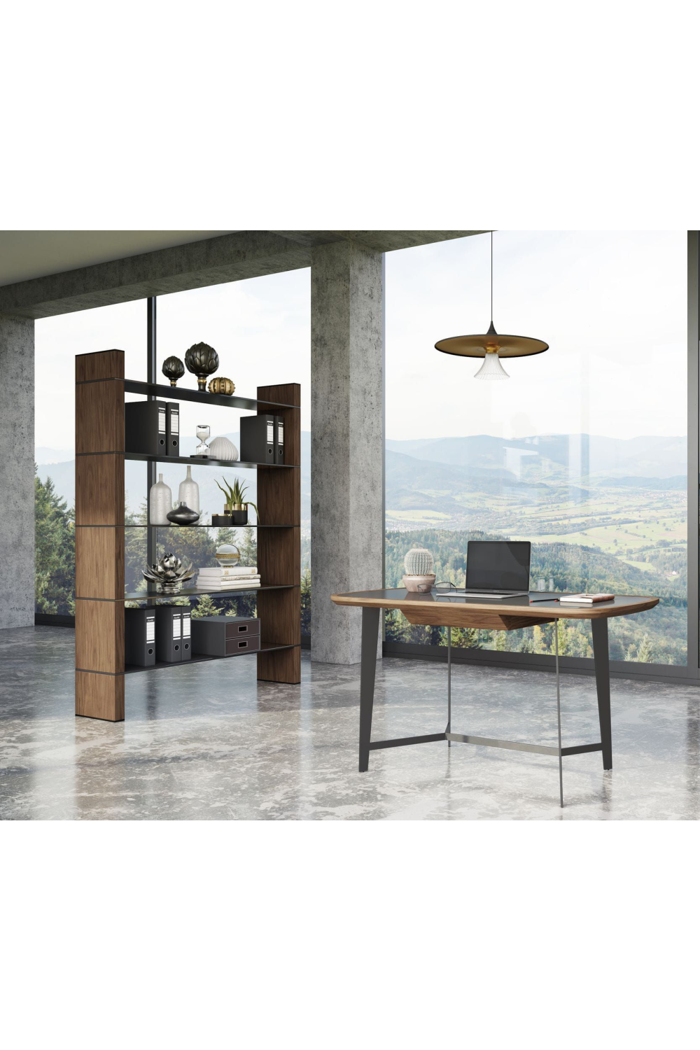 Black Glass Bookshelf | OROA Modern Glencoe | Oroa.com