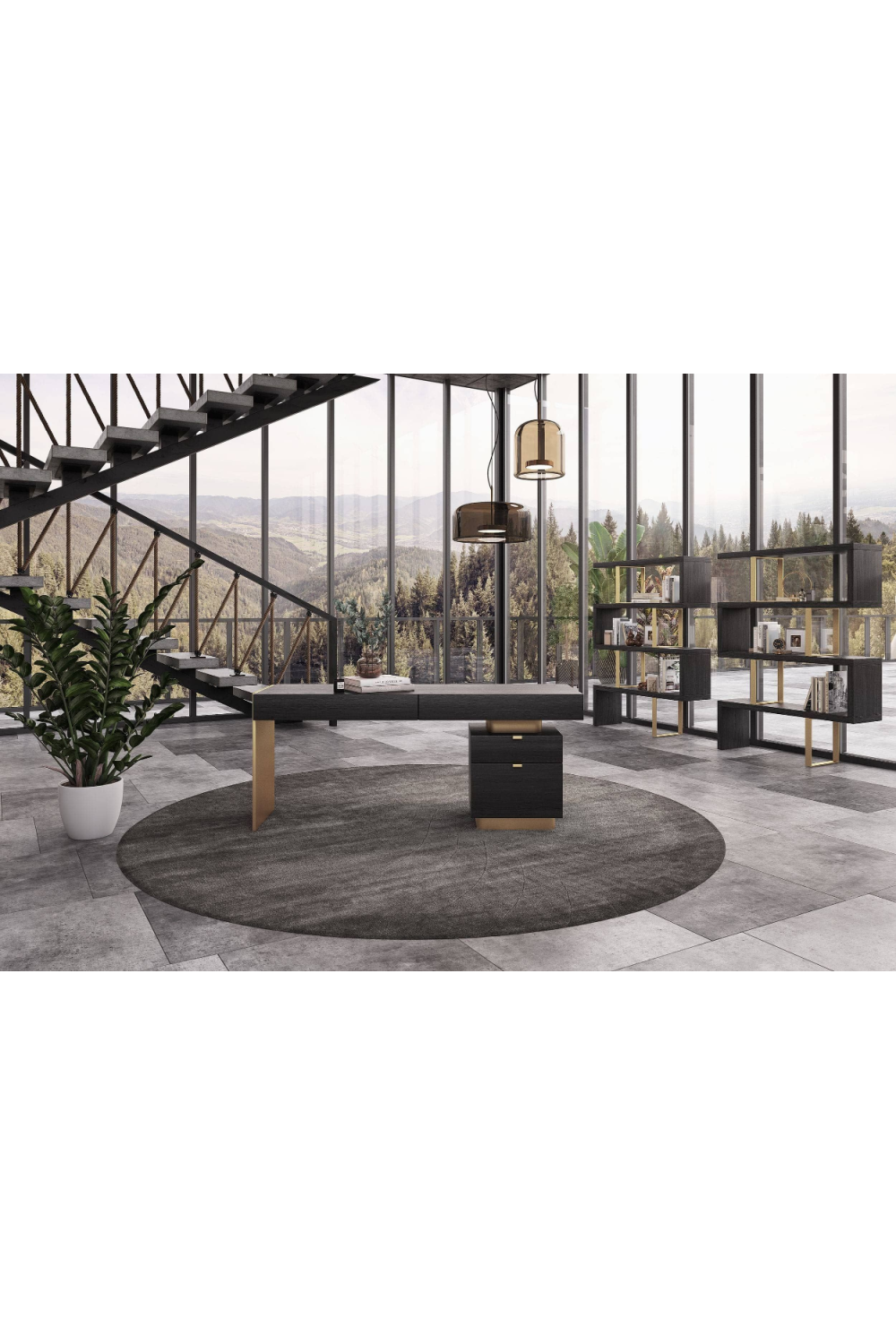 Gray Elm Bookcase | OROA Modern Maze | Oroa.com