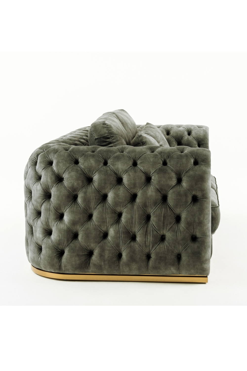 Gray Velvet Tufted Loveseat | OROA Modern Dosie | Oroa.com