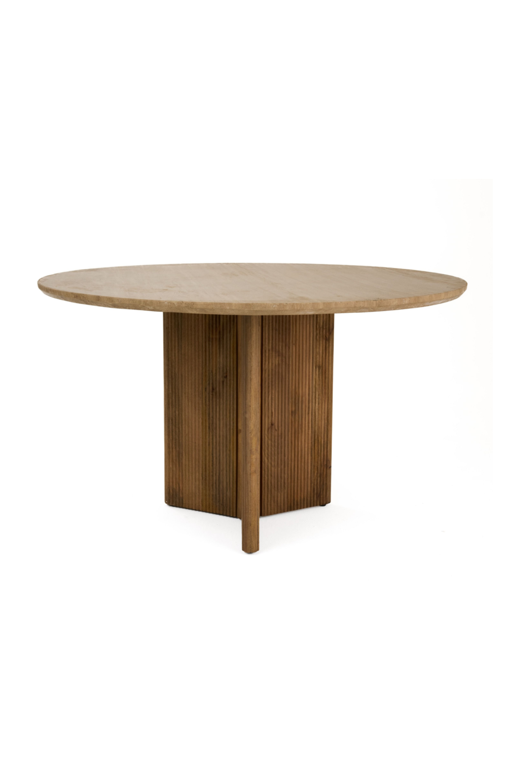 Ribbed Wood Base Dining Table | OROA Modern Pawnee | Oroa.com