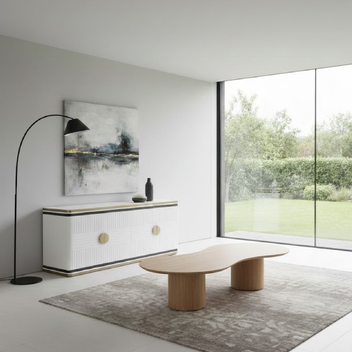 Freeform Travertine Marble Coffee Table | OROA Modern Sanford | Oroa.com