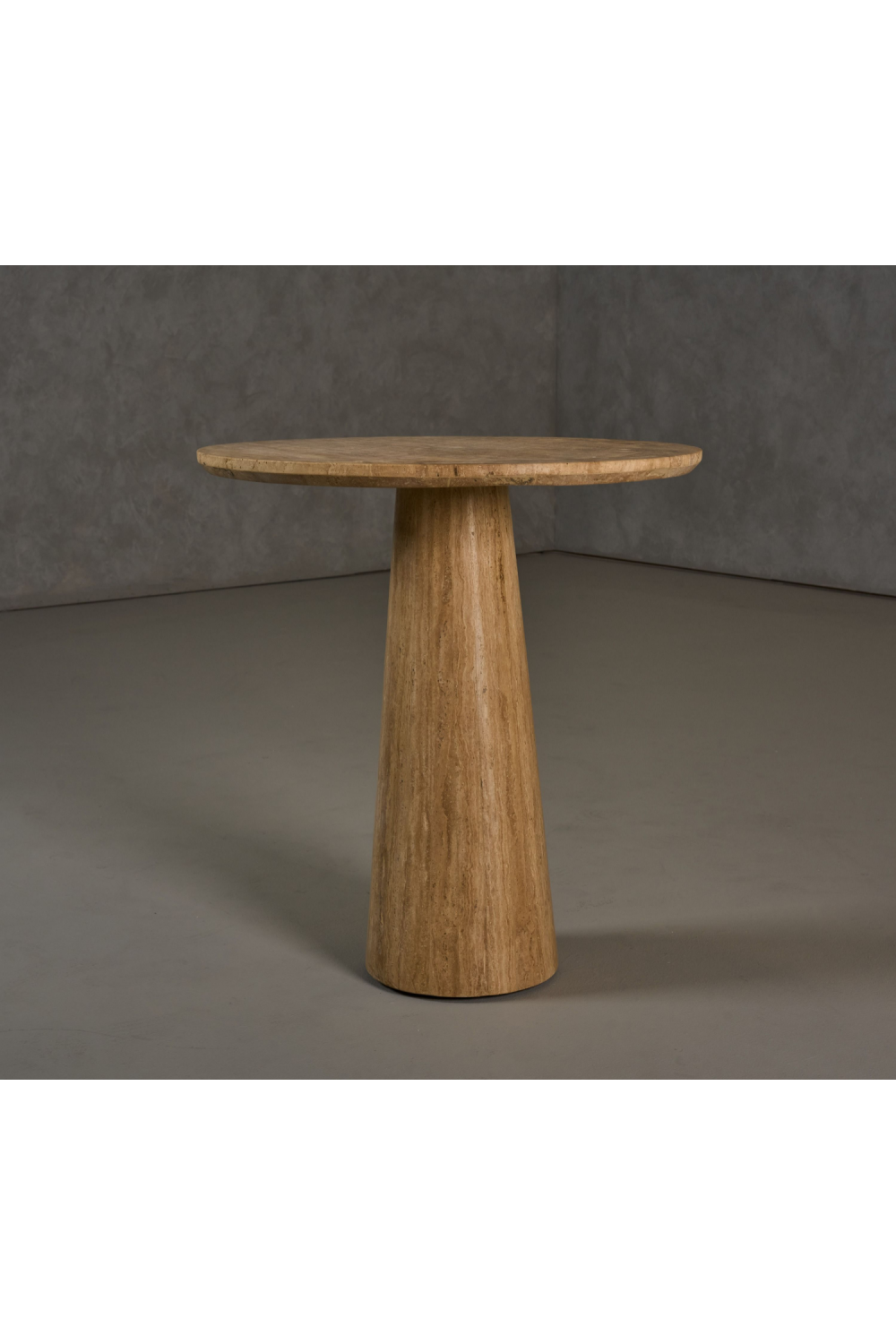 Travertine Round Dining Table | OROA Modern Velma | Oroa.com