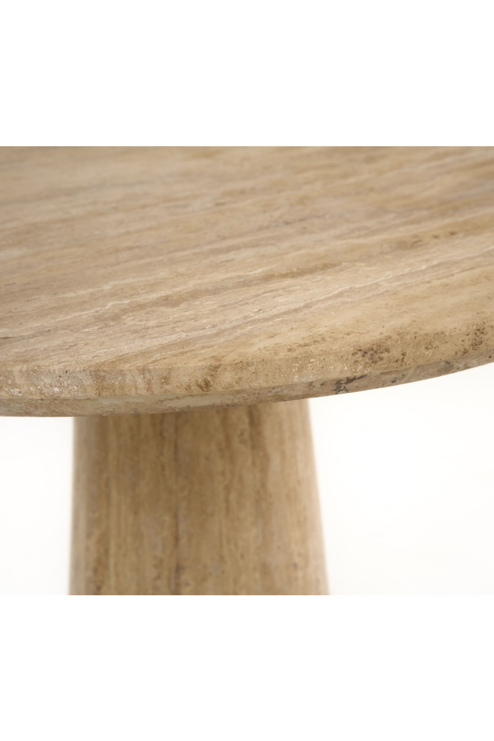 Travertine Round Dining Table | Oroa.com