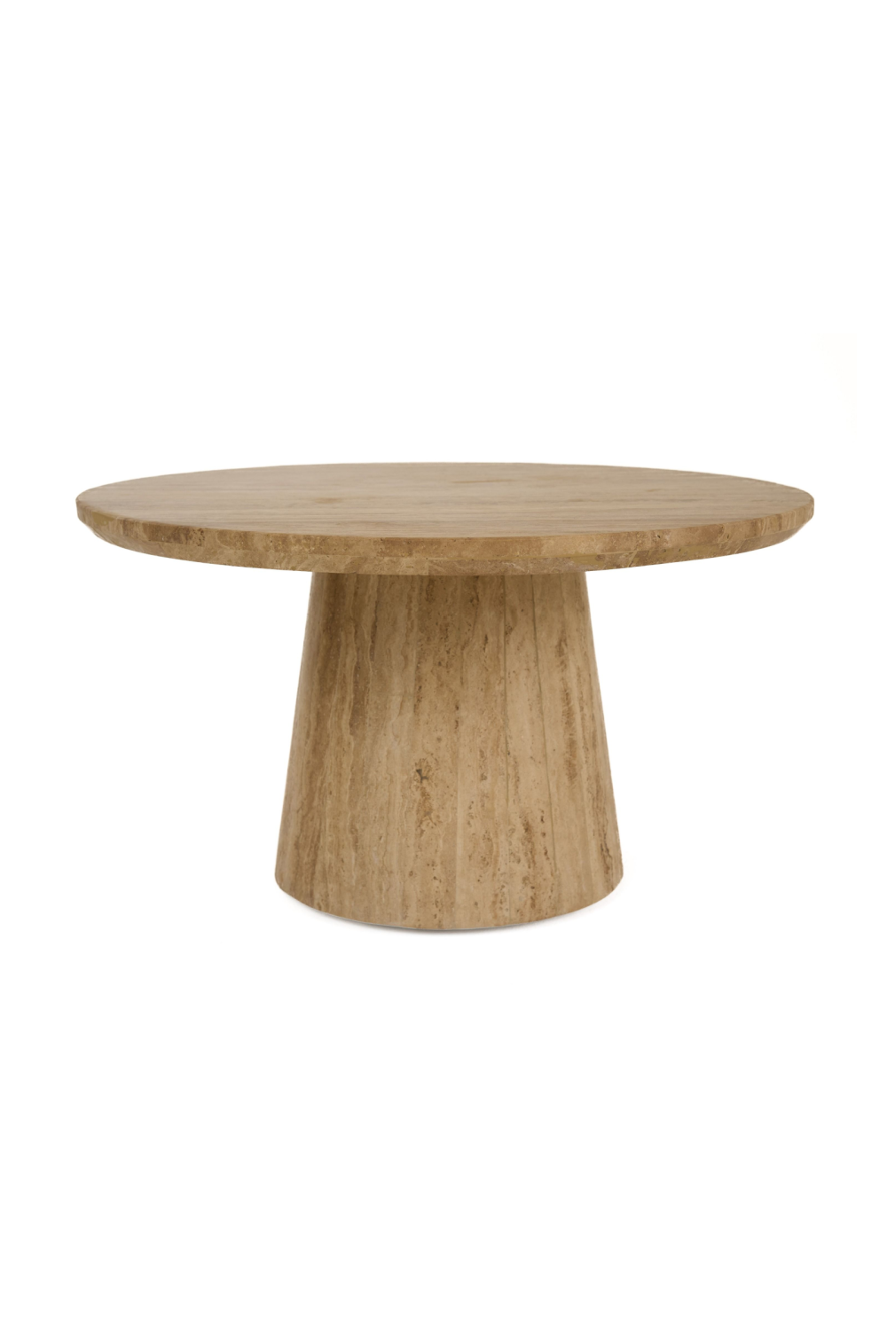 Travertine Marble Round Coffee Table | OROA Modern Velma | Oroa.com