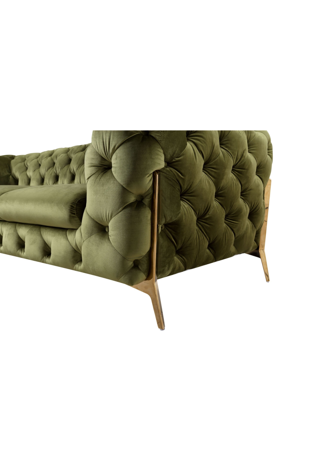Green Velvet Tufted Sofa | OROA Modern Sheila | Oroa.com