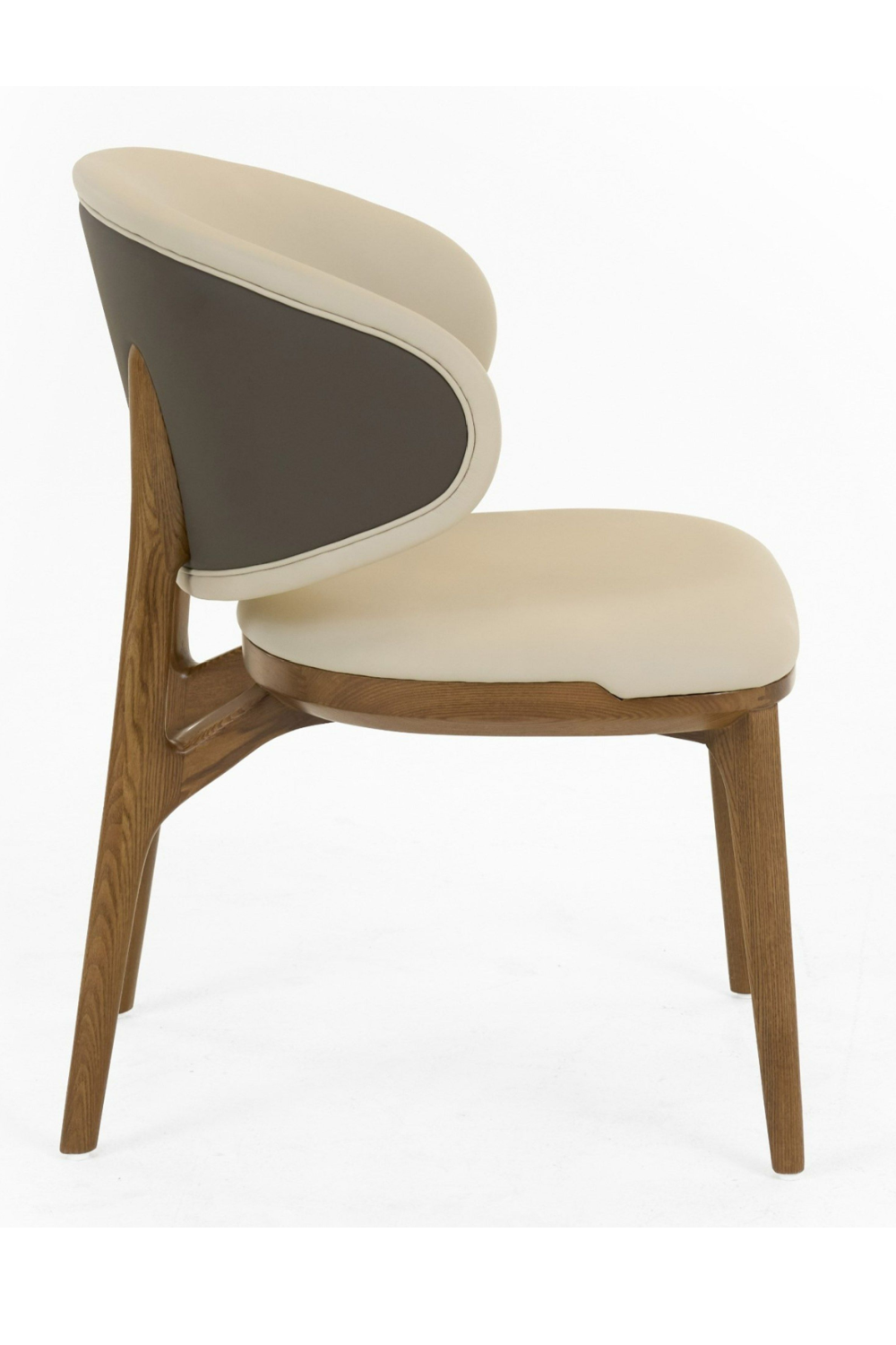 Cream Vegan Leather Dining Chair | Oroa.com