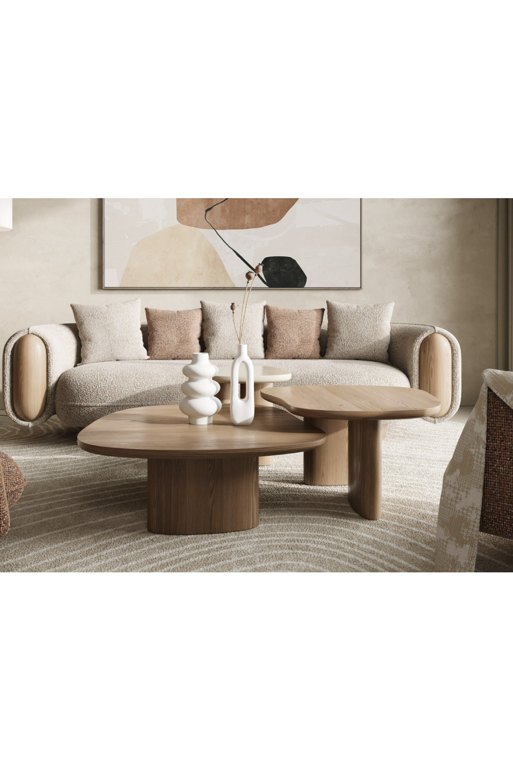 Wooden & Onyx Nesting Coffee Tables (3) | Oroa.com