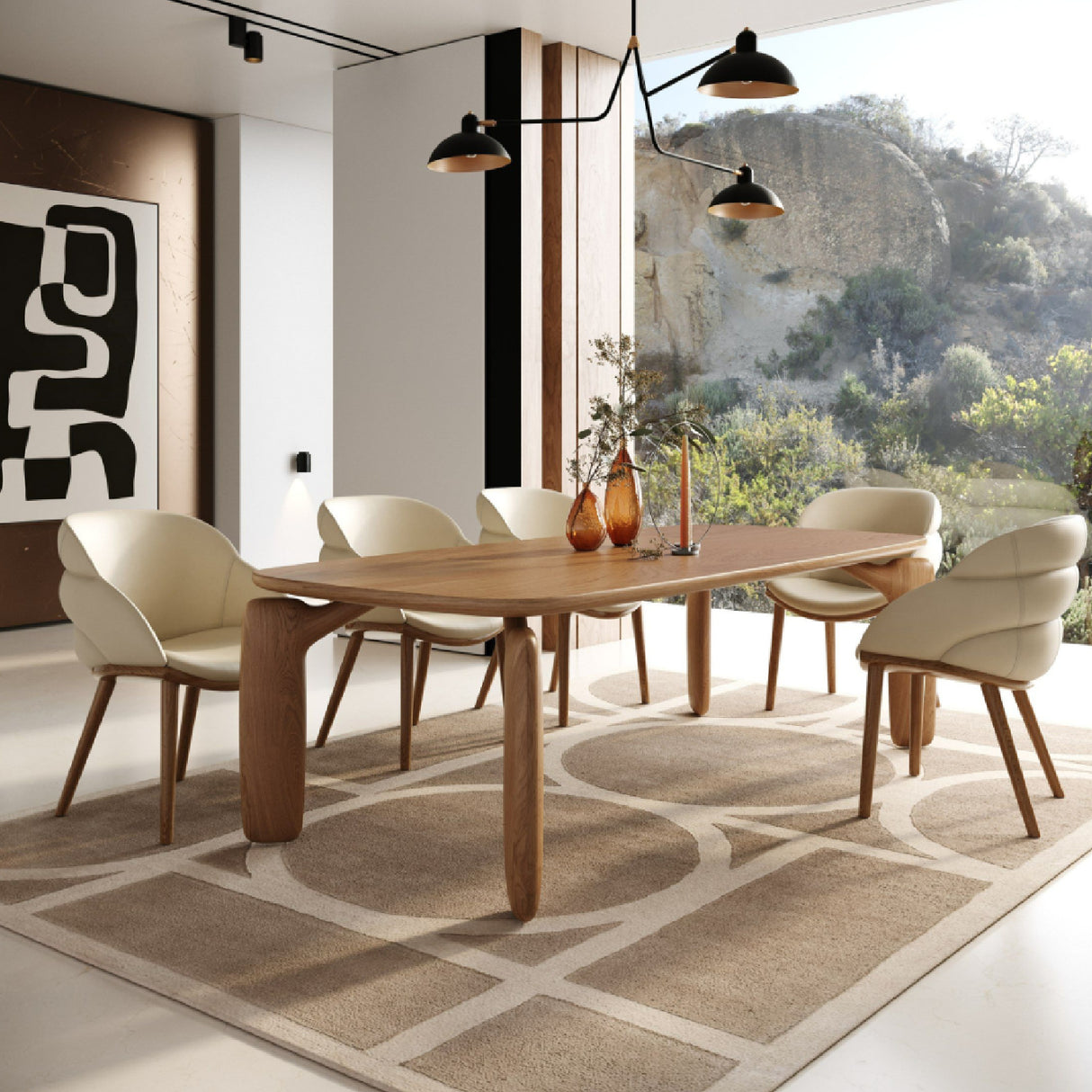Solid Ash Veneer Dining Table | Oroa.com