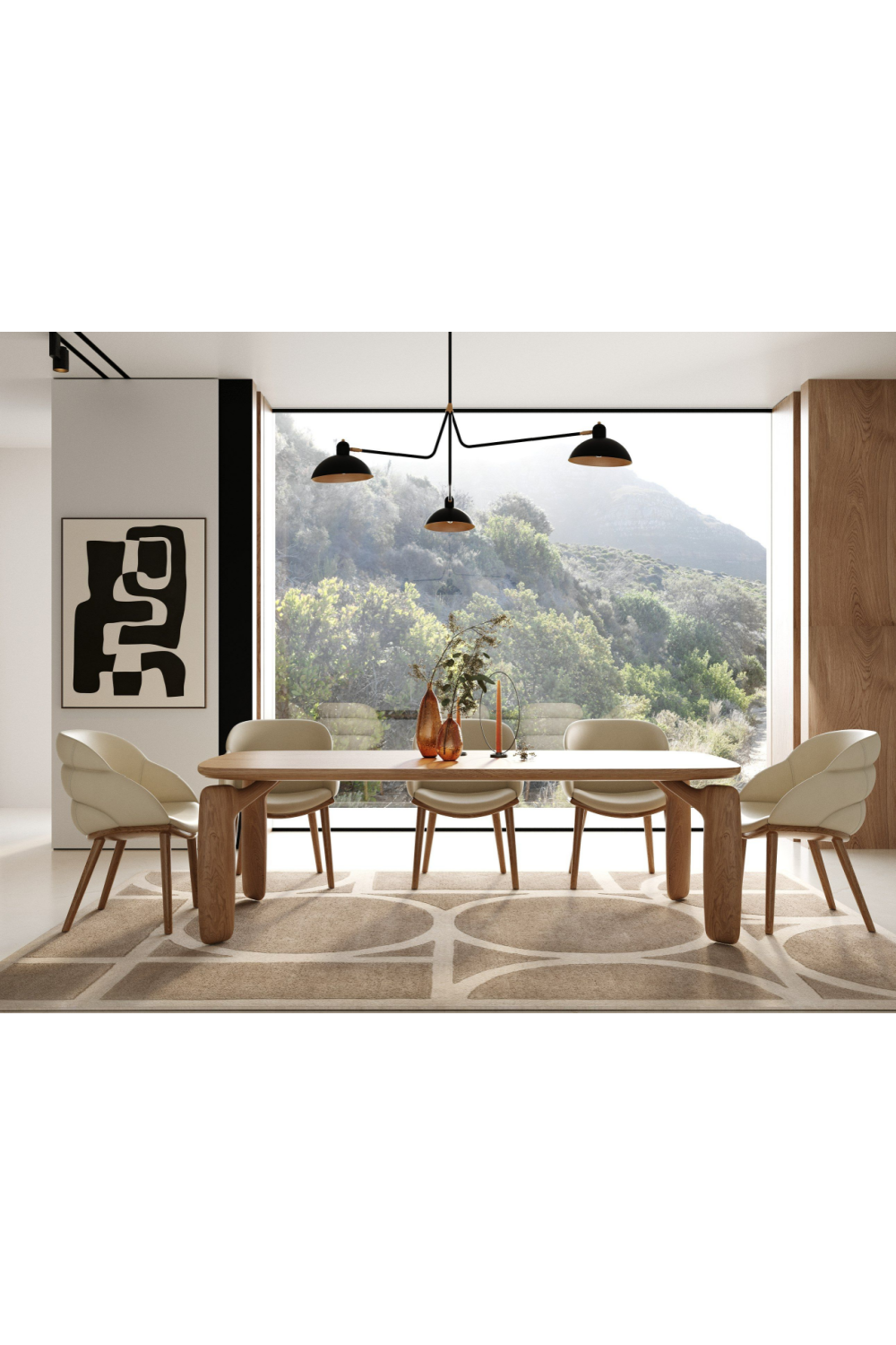 Solid Ash Veneer Dining Table | Oroa.com
