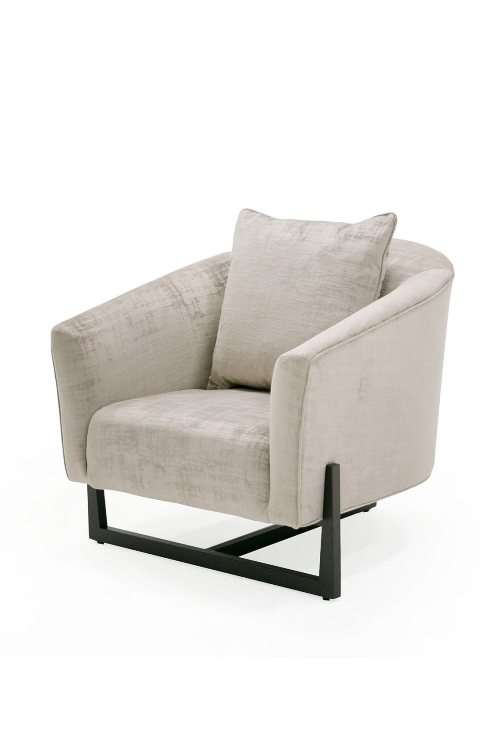 Curved Gray Accent Chair | OROA Modern Forbis | Oroa.com