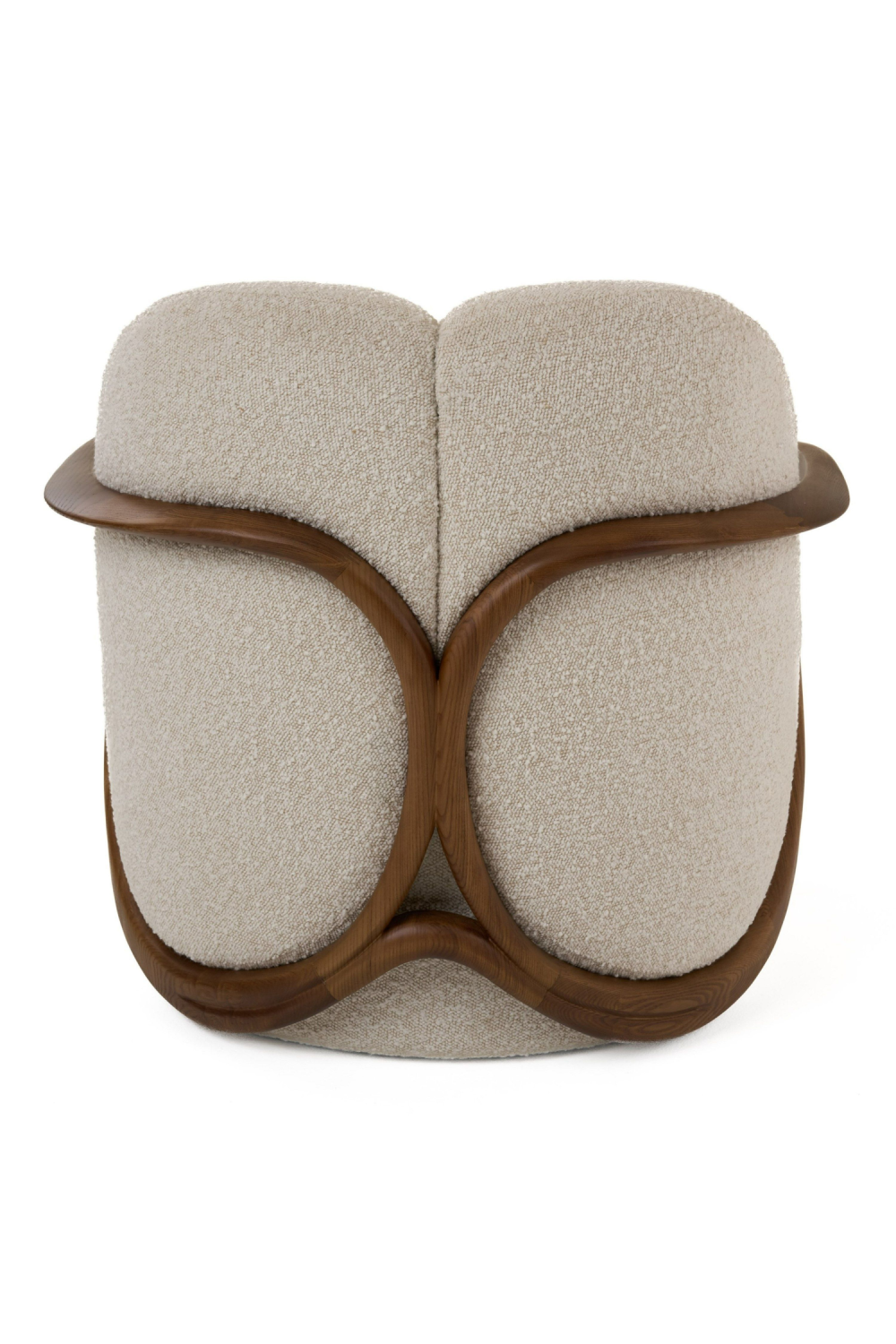 alnut-Framed White Accent Chair | OROA Modern Fortuna | Oroa.com