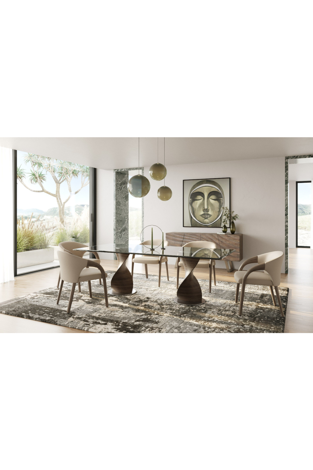 Wave Patterned Ash Sideboard | Oroa.com