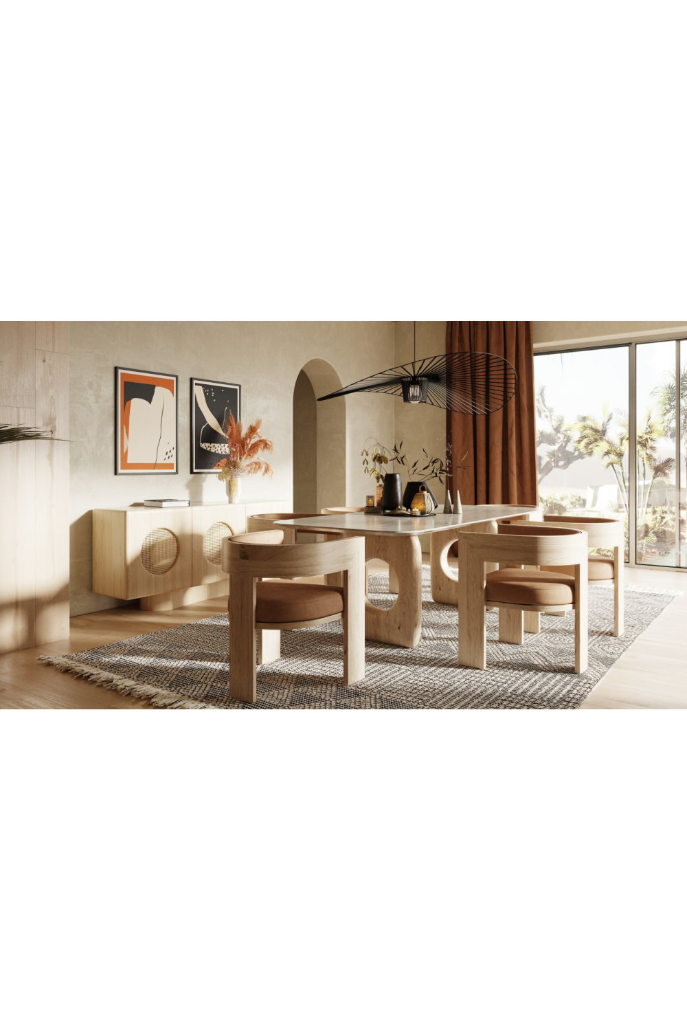 Natural Ash Rattan Sideboard | Oroa.com