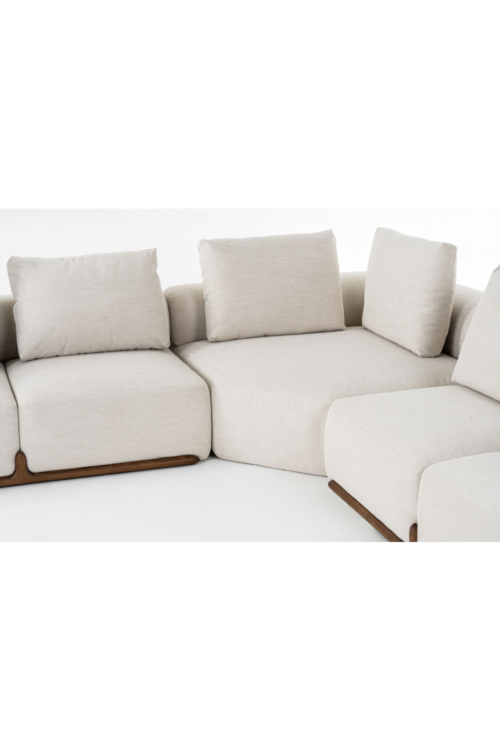 White Fabric Sectional Sofa | OROA Modern Simone | Oroa.com