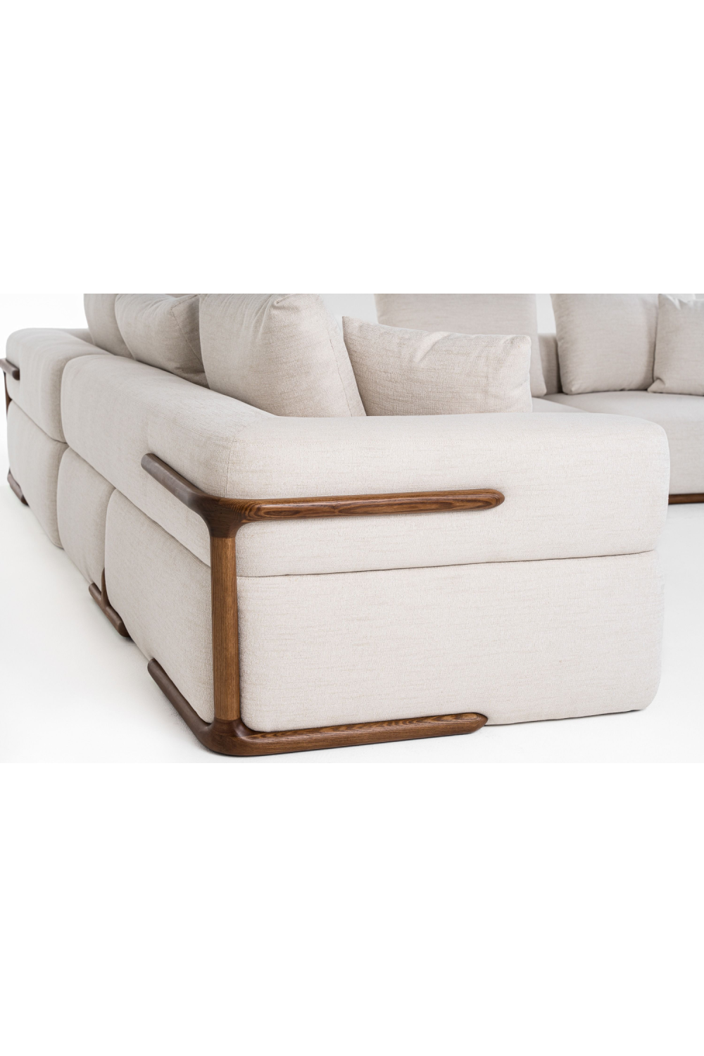 White Fabric Sectional Sofa | OROA Modern Simone | Oroa.com