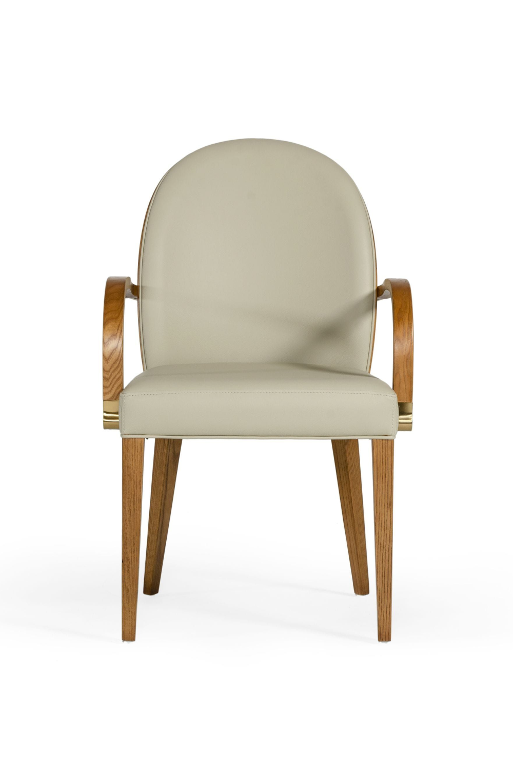 Taupe Vegan Leather Dining Armchair | OROA Modern Rexford | Oroa.com