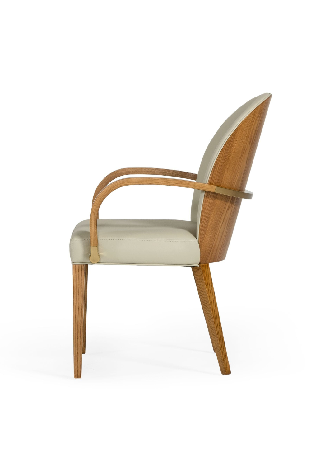 Taupe Vegan Leather Dining Armchair | OROA Modern Rexford | Oroa.com