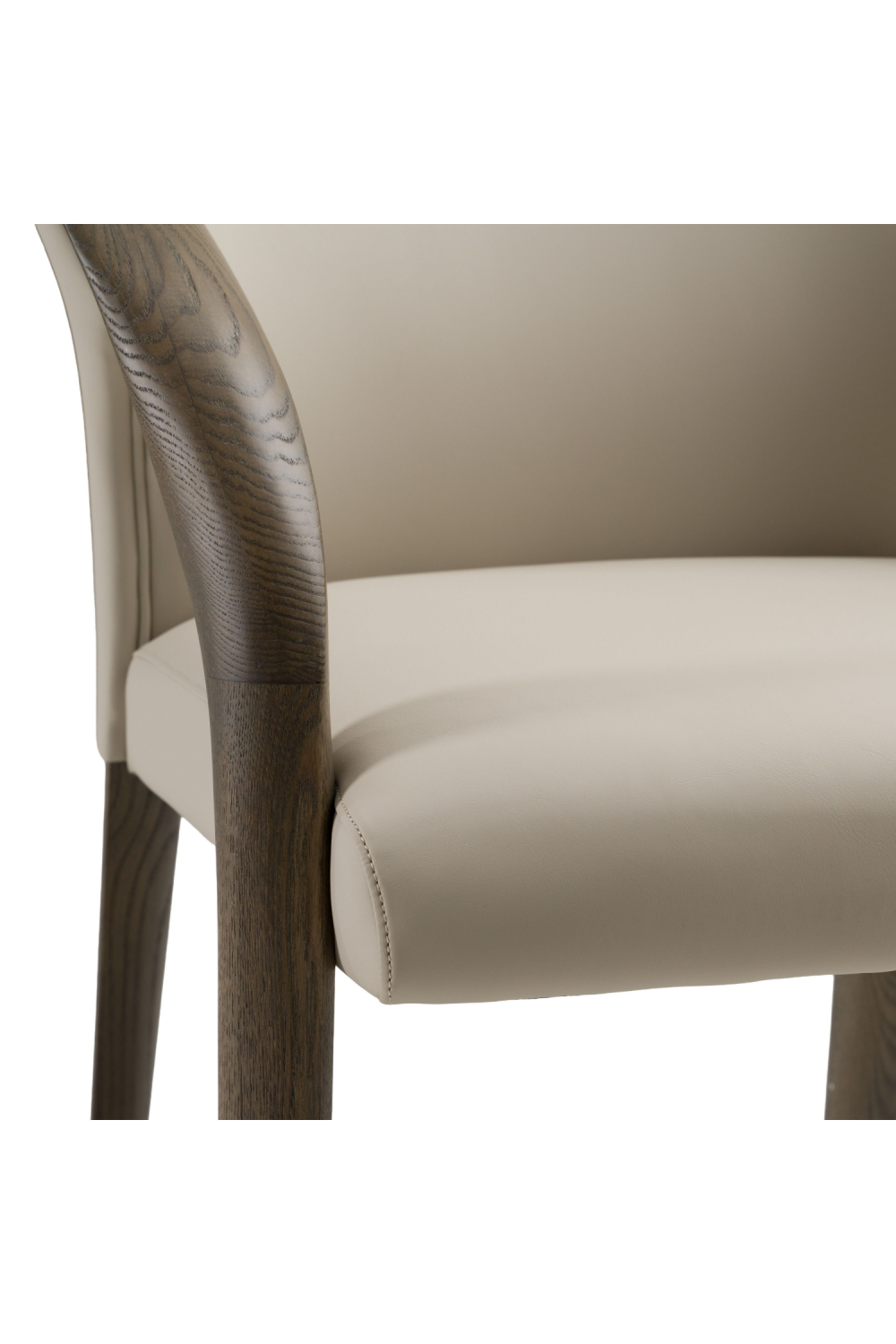 Vegan Leather Curved Dining Chair | OROA Modern Wynetta | Oroa.com