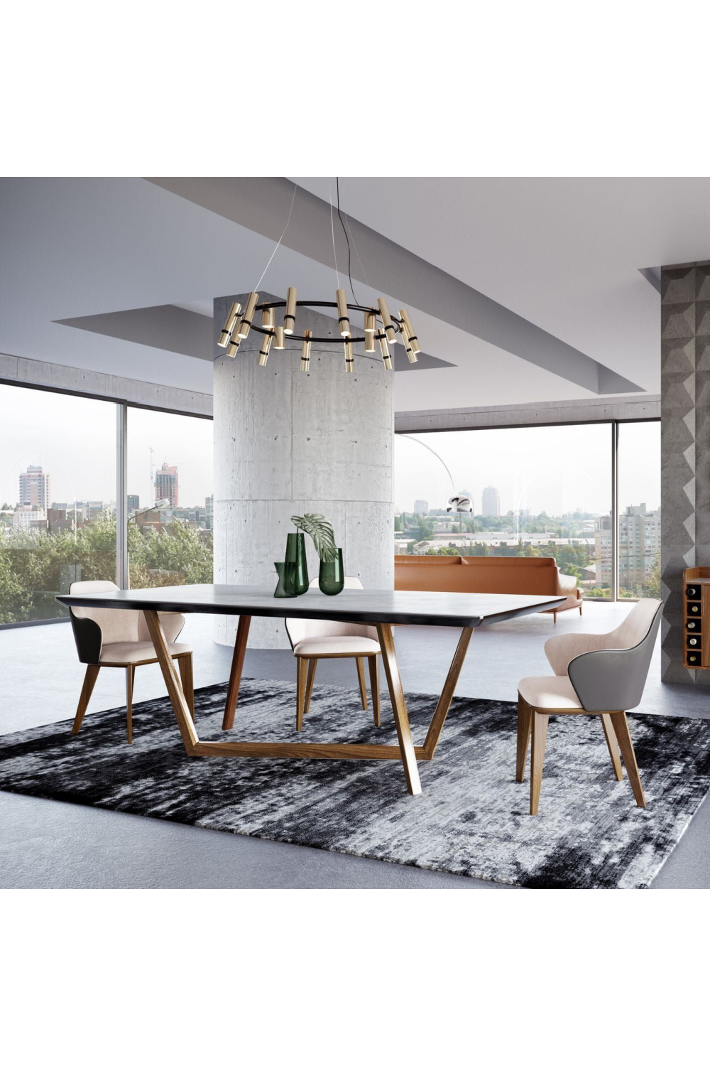 White Marble Top Dining Table | OROA Modern James | Oroa.com