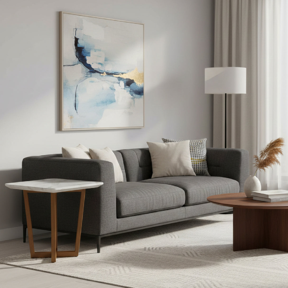 White Ceramic End Table | Oroa.com