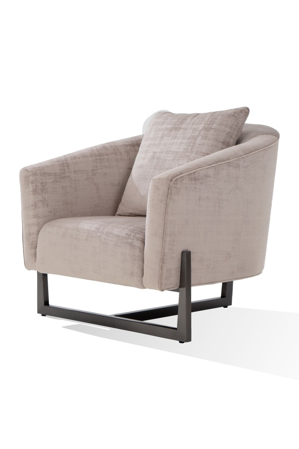 Bronze Cross Base Accent Chair | OROA Modern Forbis | Oroa.com