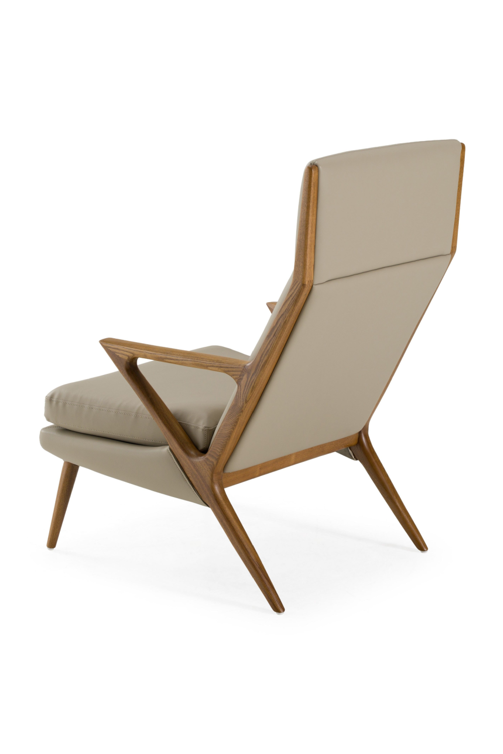 Beige Vegan Leather Lounge Chair & Ottoman | OROA Modern Fulton | Oroa.com