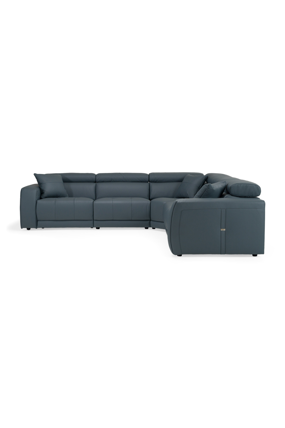 Blue Leather Recliner Sectional Sofa | OROA Modern Dalton | Oroa.com