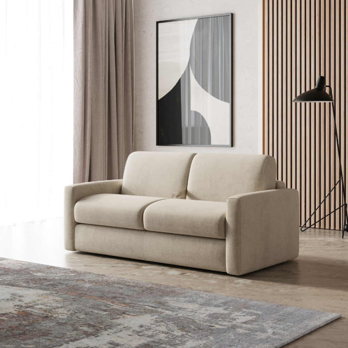 Square-Armed Sofa Bed | Oroa.com