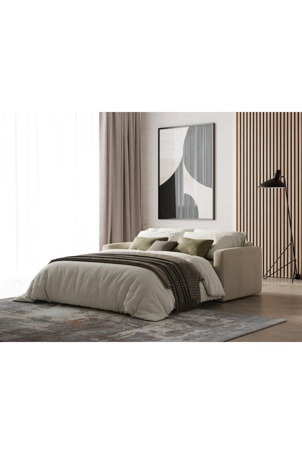 Square-Armed Sofa Bed | Oroa.com