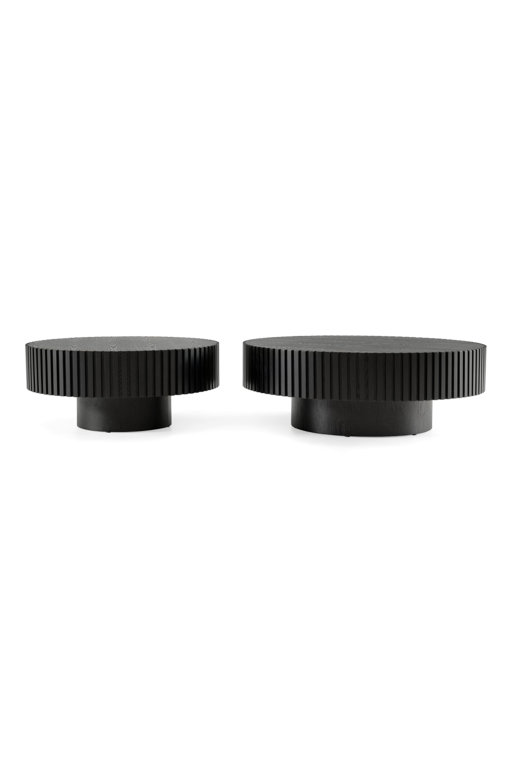 Ribbed Black Ash Coffee Tables (2) | OROA Modern Pierre | Oroa.com