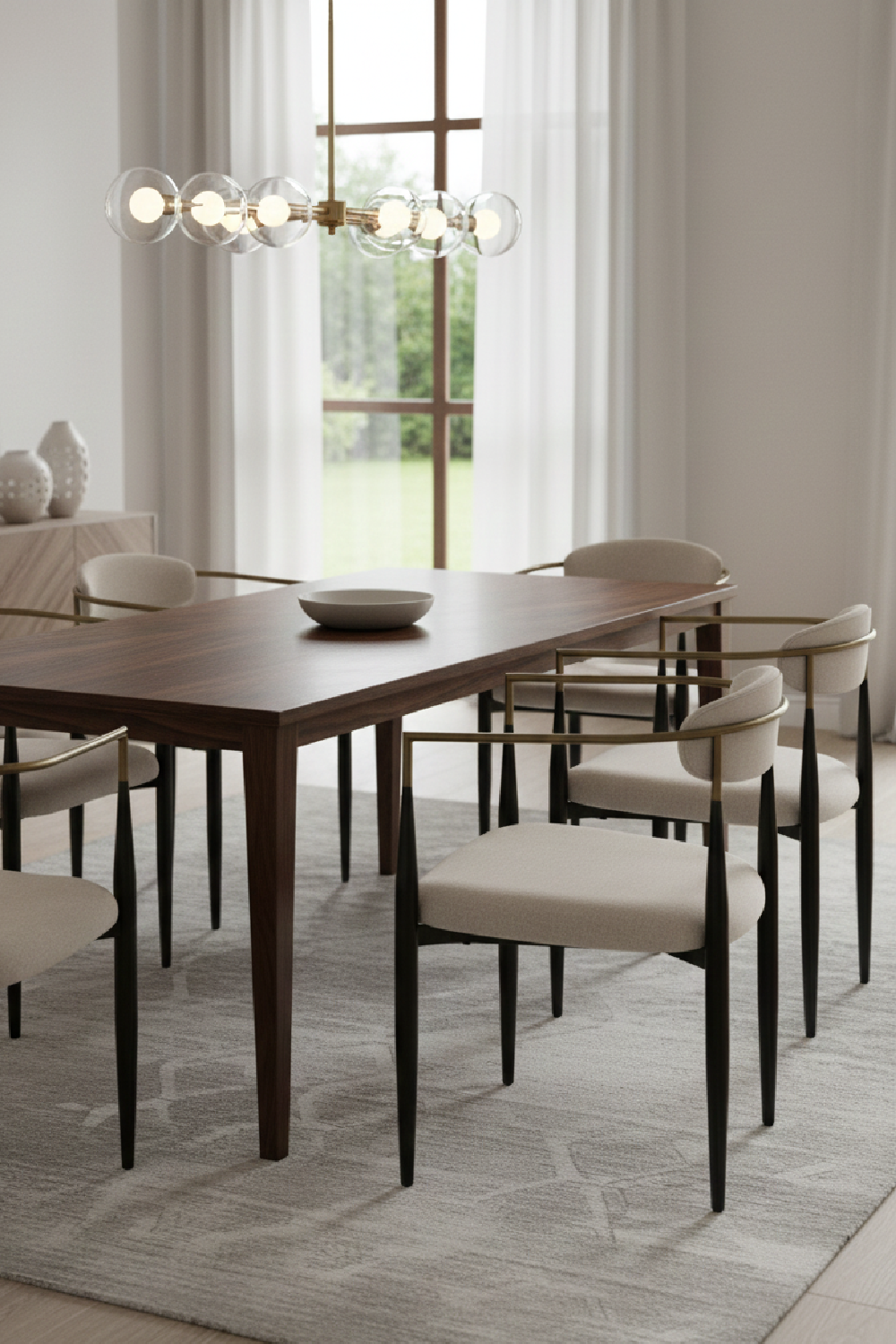 Gold-Armed Dining Chair | OROA Modern Buchtel | Oroa.com