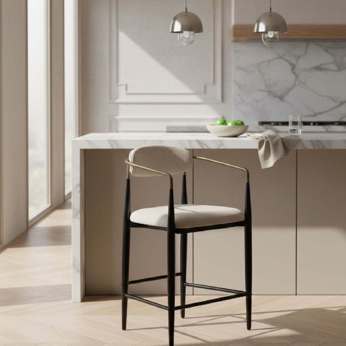 Gold-Armed Counter Chair | Oroa.com